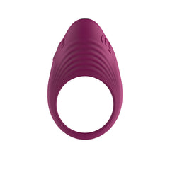 Passion Play Silicone Vibrating Cockring - Purple USB Rechargeable Penis Ring