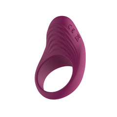 Passion Play Silicone Vibrating Cockring - Purple USB Rechargeable Vibrating Penis Ring