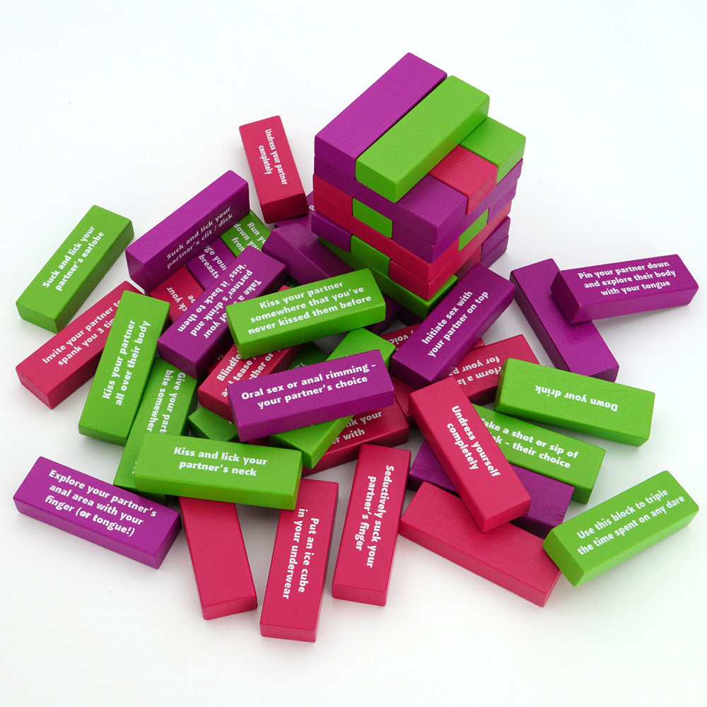 Tower of Pleasure - Couples Tumbling Tower Game Adult Jenga