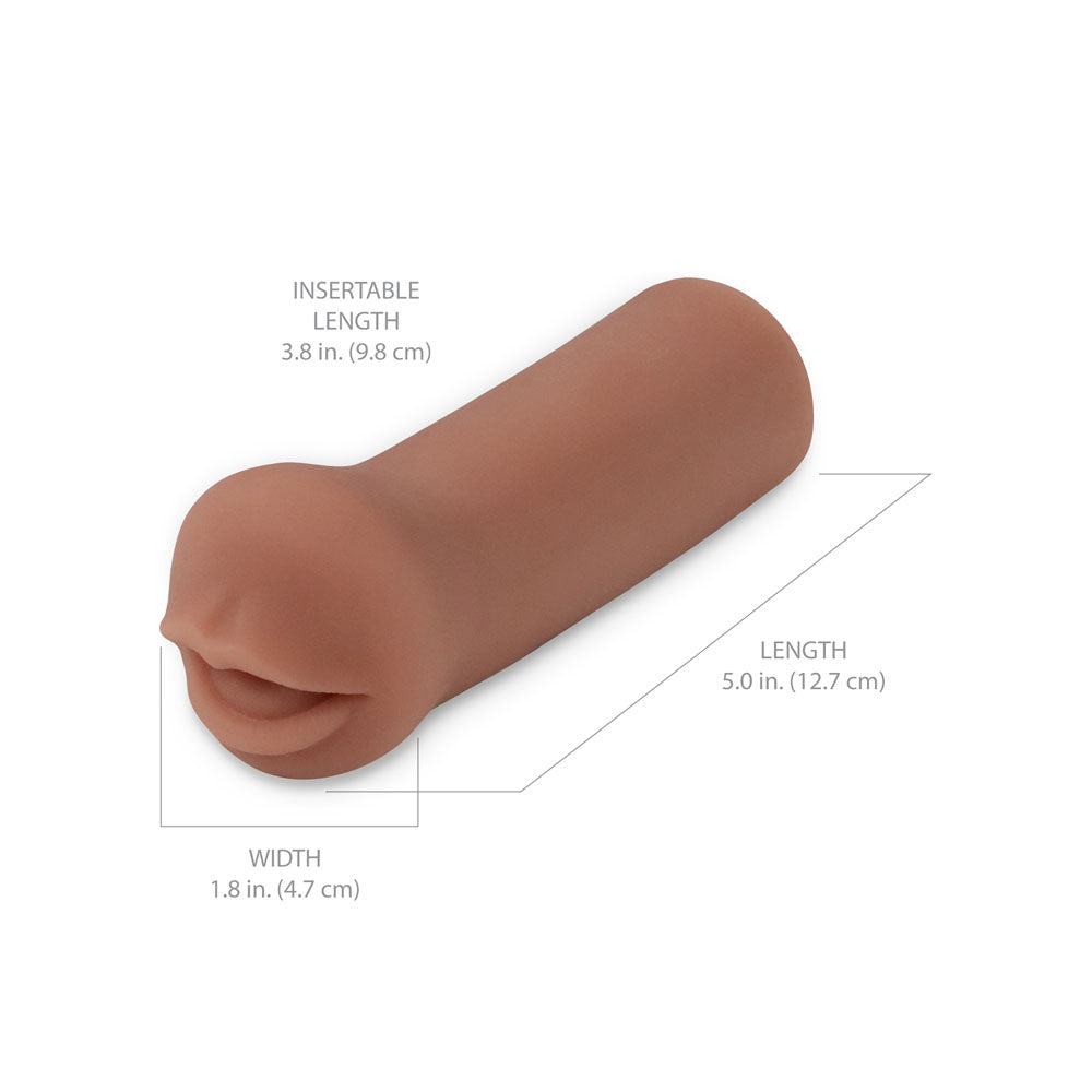 Pipedream Extreme Toyz Coed Cocksucker Mouth Stroker Masturbator  - Brown