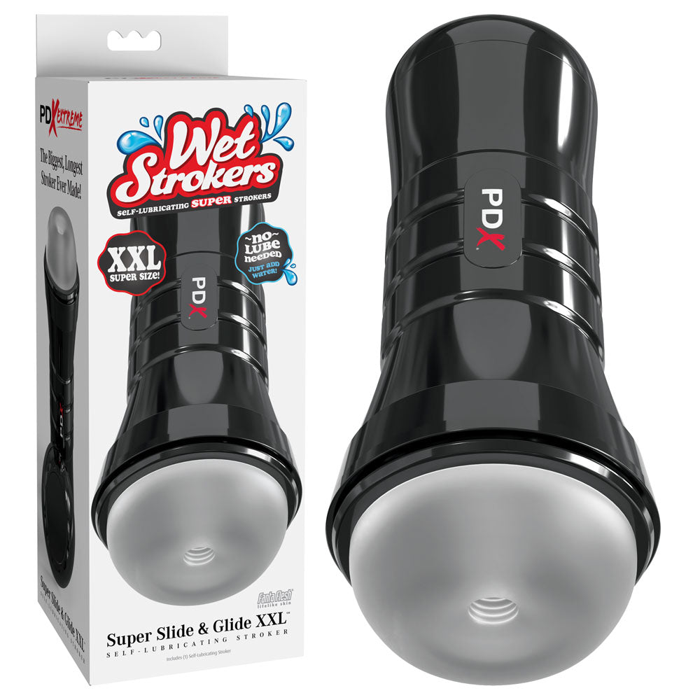 PDX Wet Pussies - Super Slide & Glide XXL - Clear Stroker Masturbator