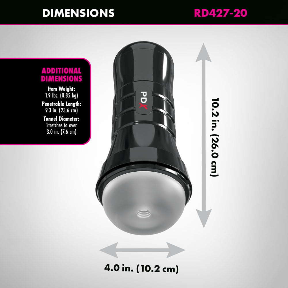 PDX Wet Pussies - Super Slide & Glide XXL - Clear Stroker Masturbator
