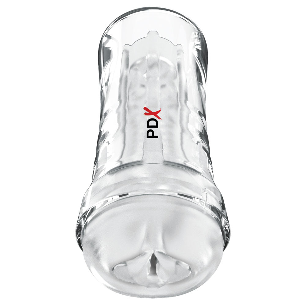 PDX Extreme Wet Pussies - Super Luscious Lips - Clear - Clear Self Lubricating Vagina Stroker