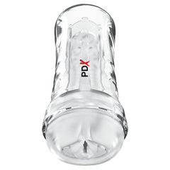 PDX Extreme Wet Pussies - Super Luscious Lips - Clear - Clear Self Lubricating Vagina Stroker