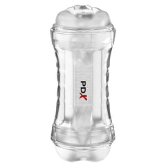 PDX Wet Pussies Super Flip-A-Pussy Over - Clear - Clear Dual Ended Self Lubricating Stroker (Vagina & Ass)