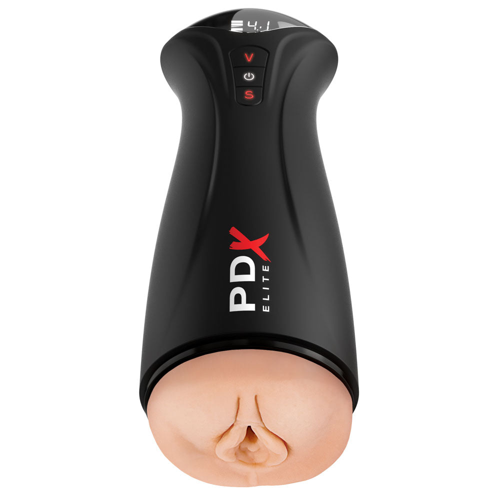 PDX Elite Fuck-Gasm - Flesh Sucking & Vibrating Auto Stroker - USB Rechargeable
