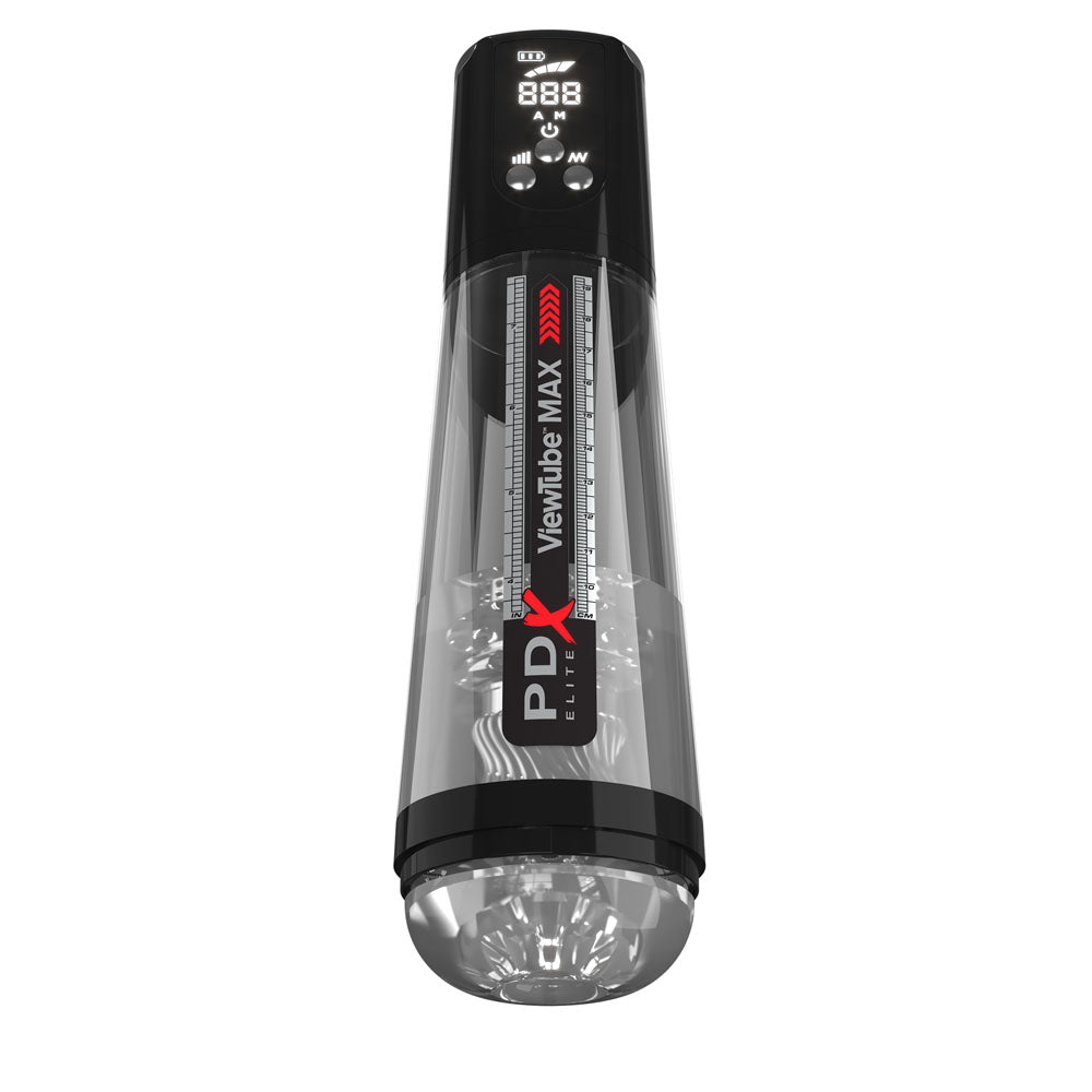 PDX Elite ViewTube MAX View - Clear USB Rechargeable Suction Auto Stroker Masturbator