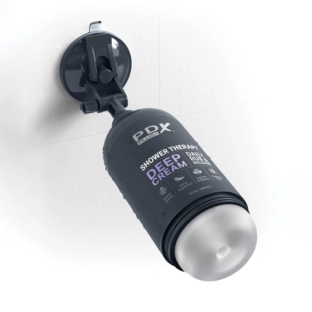 PDX Plus Shower Therapy - Deep Cream - Frosted Masturbator