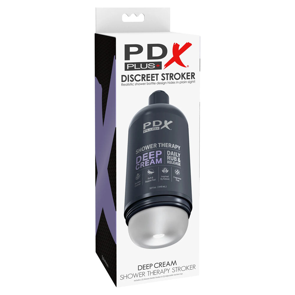 PDX Plus Shower Therapy - Deep Cream - Frosted Masturbator