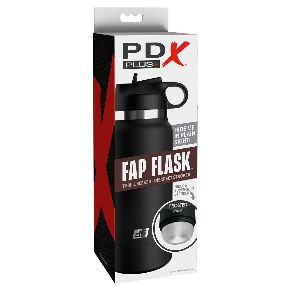 PDX Plus Fap Flask - Thrill Seeker - Frosted Discreet Stroker Masturbator