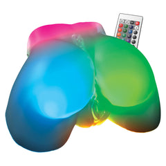 PDX Elite Go-Go Booty LED Mega Masturbator - Clear with LED Doggy-Style Masturbator