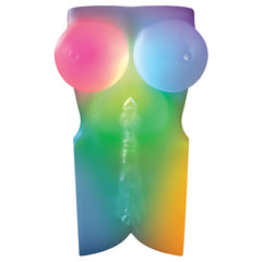PDX Elite Go-Go Bator LED Mega Masturbator - Clear with LED Mini Torso Masturbator
