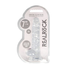 RealRock 7'' Realistic Dildo With Balls - Clear Dong