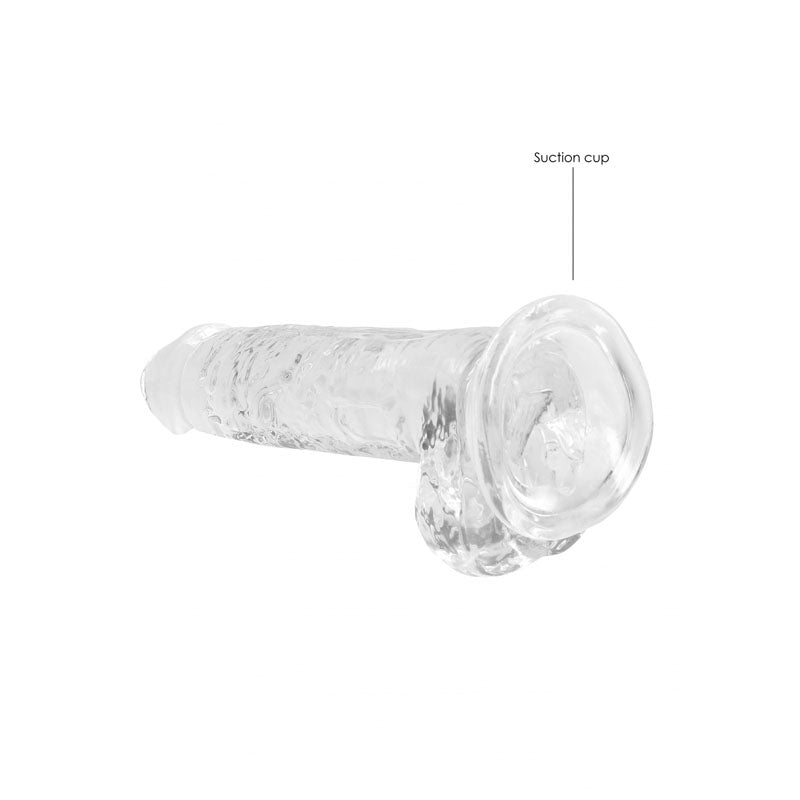 RealRock 7'' Realistic Dildo With Balls - Clear Dong