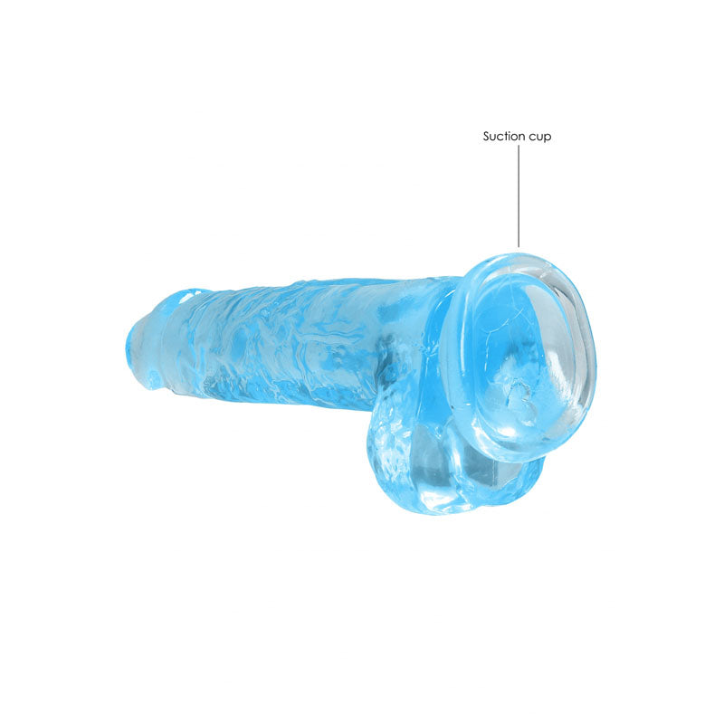 RealRock 8'' Realistic Dildo With Balls - Blue Dong