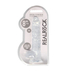 RealRock Realistic Clear Dildo With Balls 8"