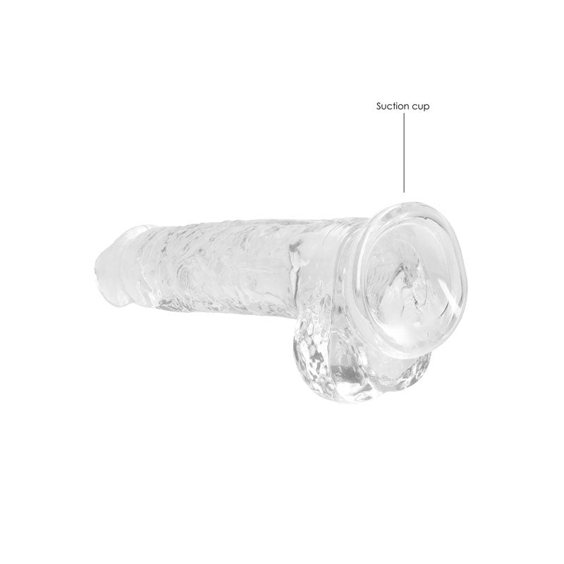 RealRock Realistic Clear Dildo With Balls 8"