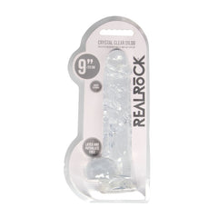 RealRock 9'' Realistic Dildo With Balls - Clear Dong