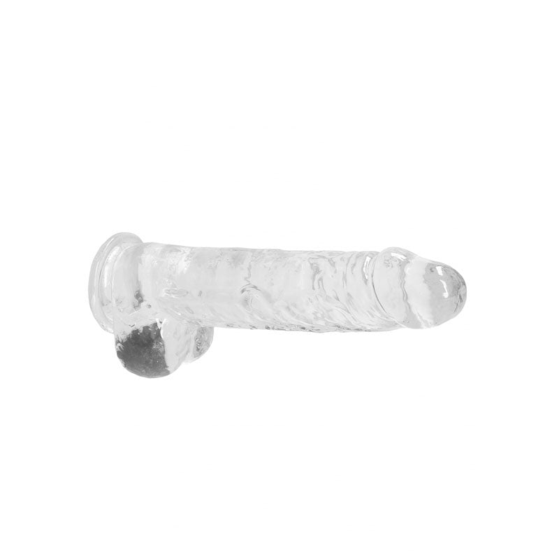 RealRock 9'' Realistic Dildo With Balls - Clear Dong