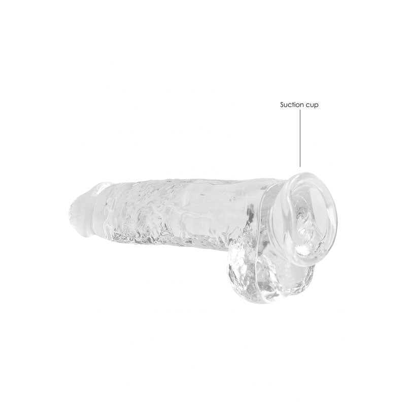 RealRock 9'' Realistic Dildo With Balls - Clear Dong