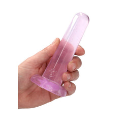 REALROCK Non Realistic Pink Dildo With Suction Cup - 13.5 cm