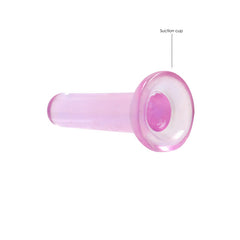 REALROCK Non Realistic Pink Dildo With Suction Cup - 13.5 cm