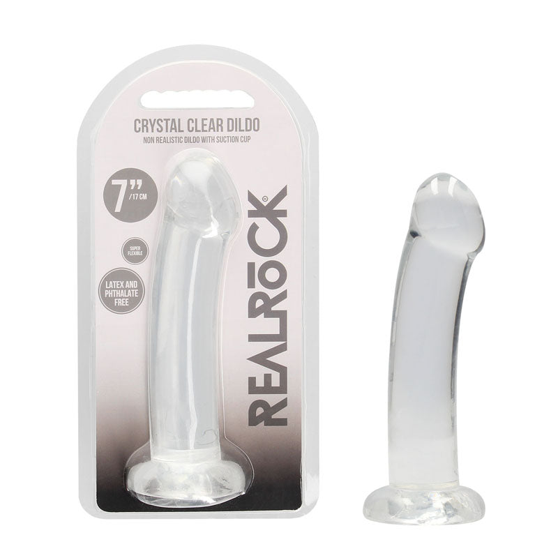 REALROCK Non Realistic Dildo With Suction Cup - 17 cm - Pink 17 cm Dong