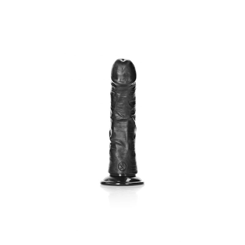 REALROCK Realistic Black 15.5cm Curved Dildo