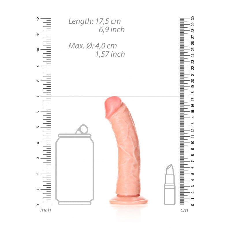 REALROCK Realistic Curved Dildo 15.5 cm - Flesh
