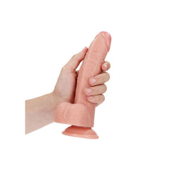 REALROCK Realistic Flesh Regular Curved Dong with Balls - 20.5 cm