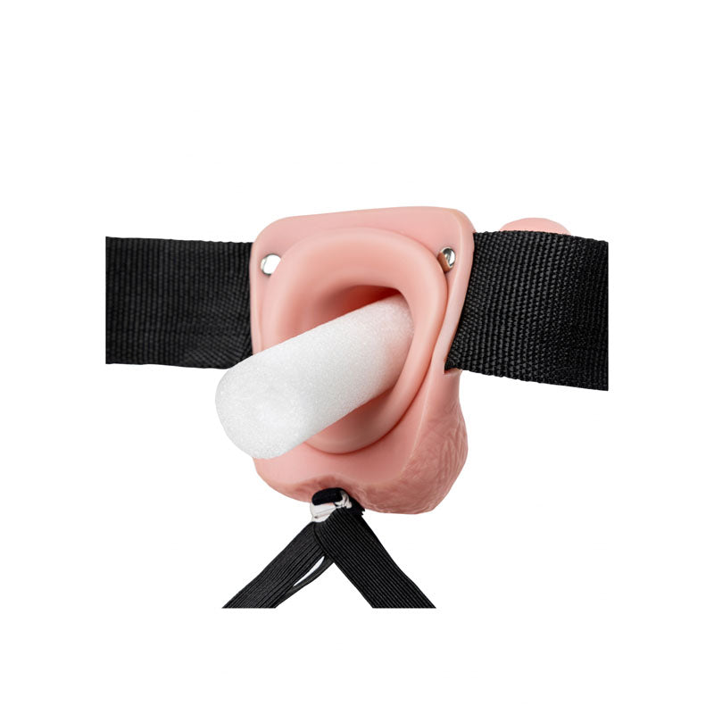 REALROCK Hollow Strapon with Balls - 23 cm Flesh
