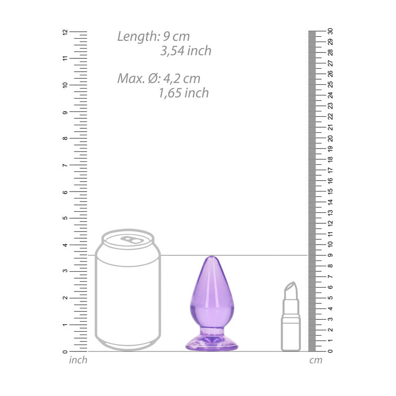 REALROCK 9 cm Anal Butt Plug - Purple