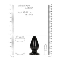 REALROCK 11.5 cm Anal Butt Plug - Black