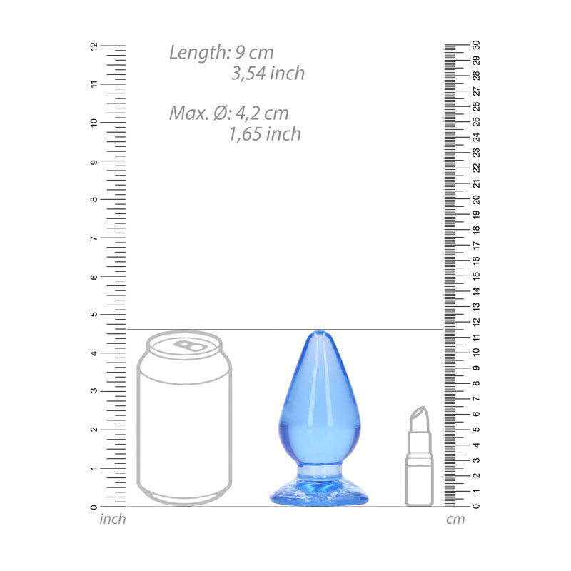 REALROCK 11.5 cm Anal Butt Plug - Blue