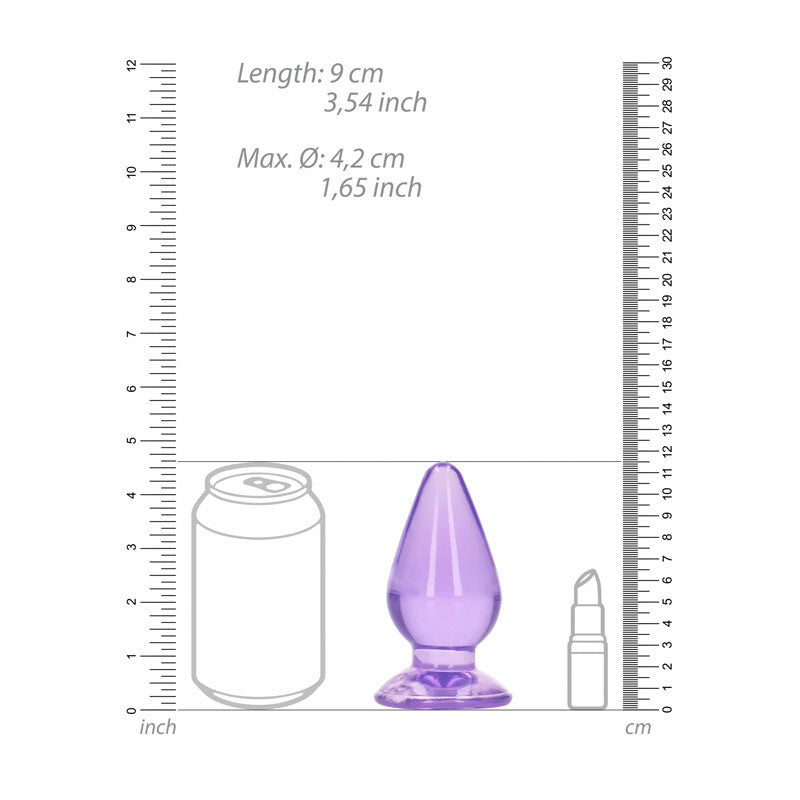 REALROCK 11.5 cm Anal Butt Plug - Purple