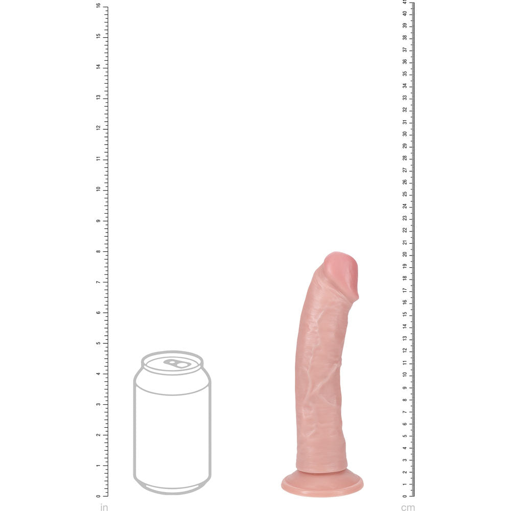 REALROCK 20cm Vibrating + Rotating Cock - Flesh Dildo