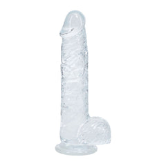 REALROCK 5'' Crystal Clear Dildo with Balls - Clear - Clear 14.7 cm Dong