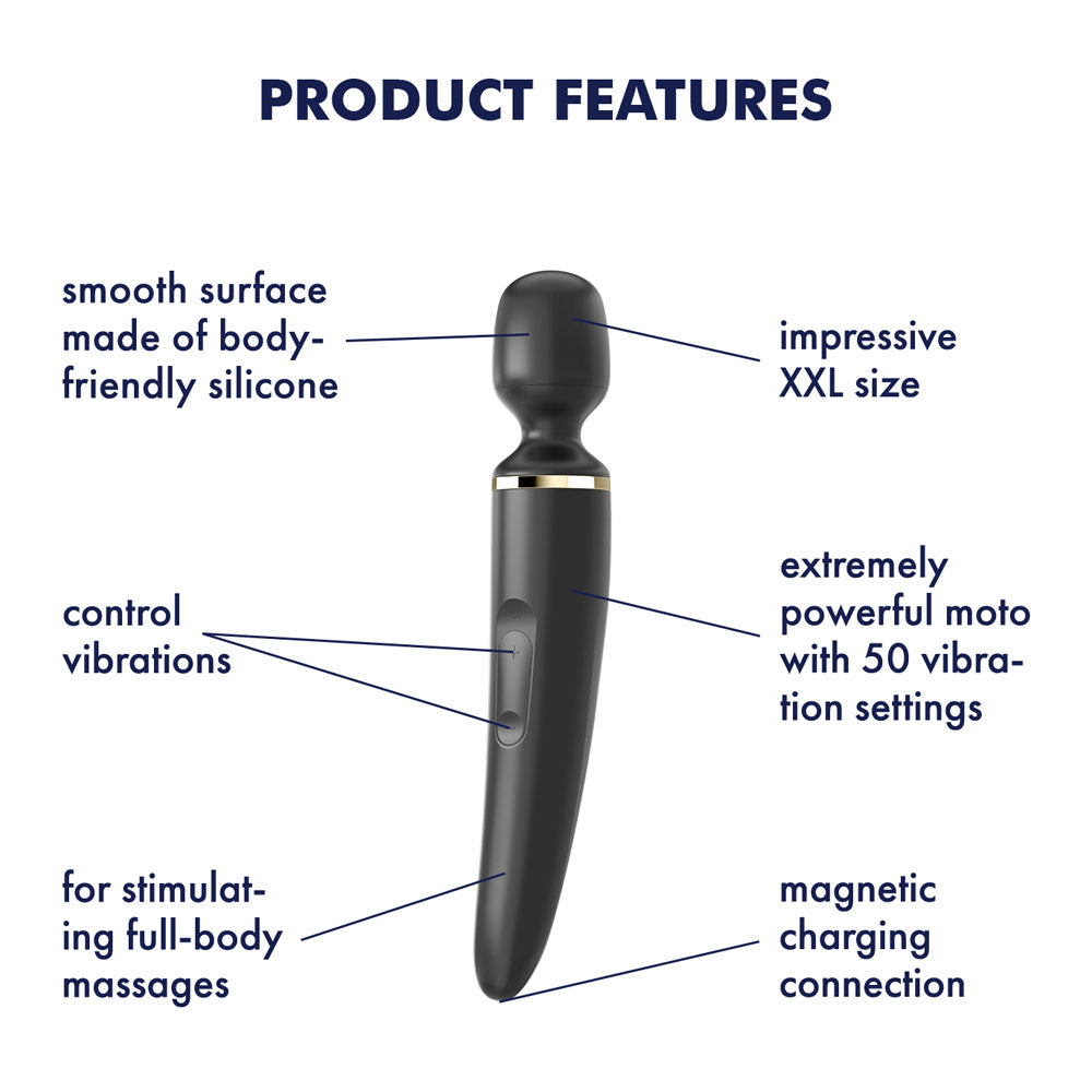 Satisfyer Black Wand-er Woman Bodywand Vibrator