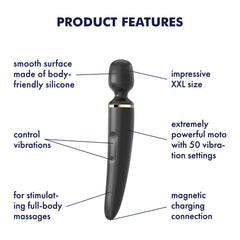 Satisfyer Black Wand-er Woman Bodywand Vibrator