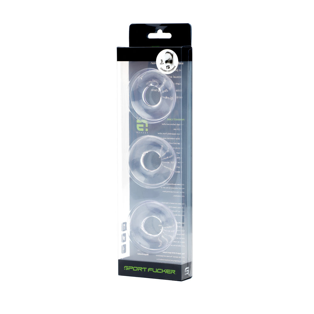 Sport Fucker Clear Rubber Cock Rings