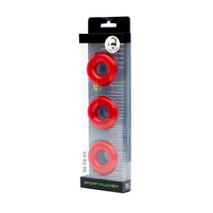 Sport Fucker Rubber Cock Ring - Red