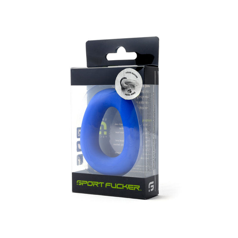 Sport Fucker Hero Ring Cock Ring - Blue
