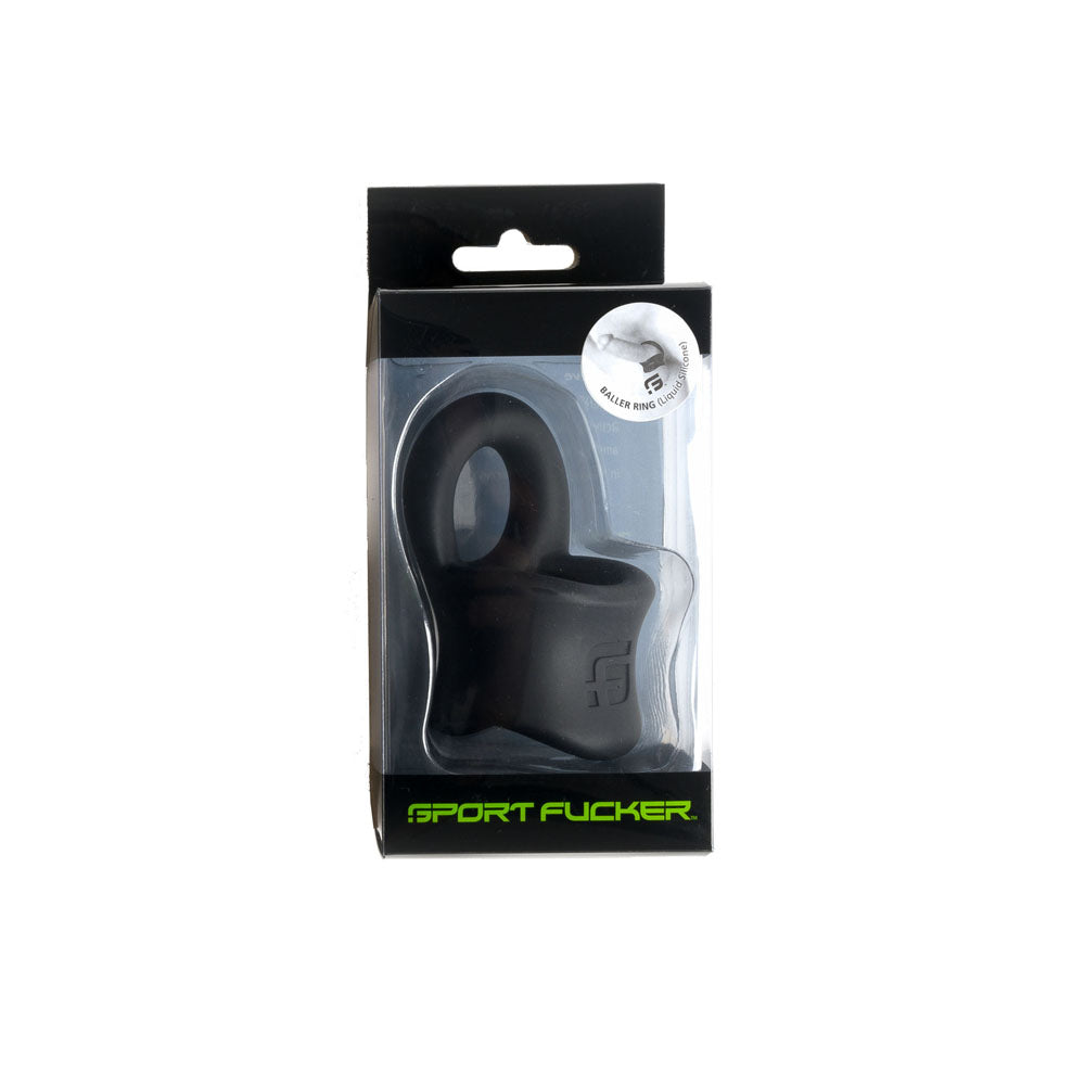 Sport Fucker Baller Black Silicone Cock Ring
