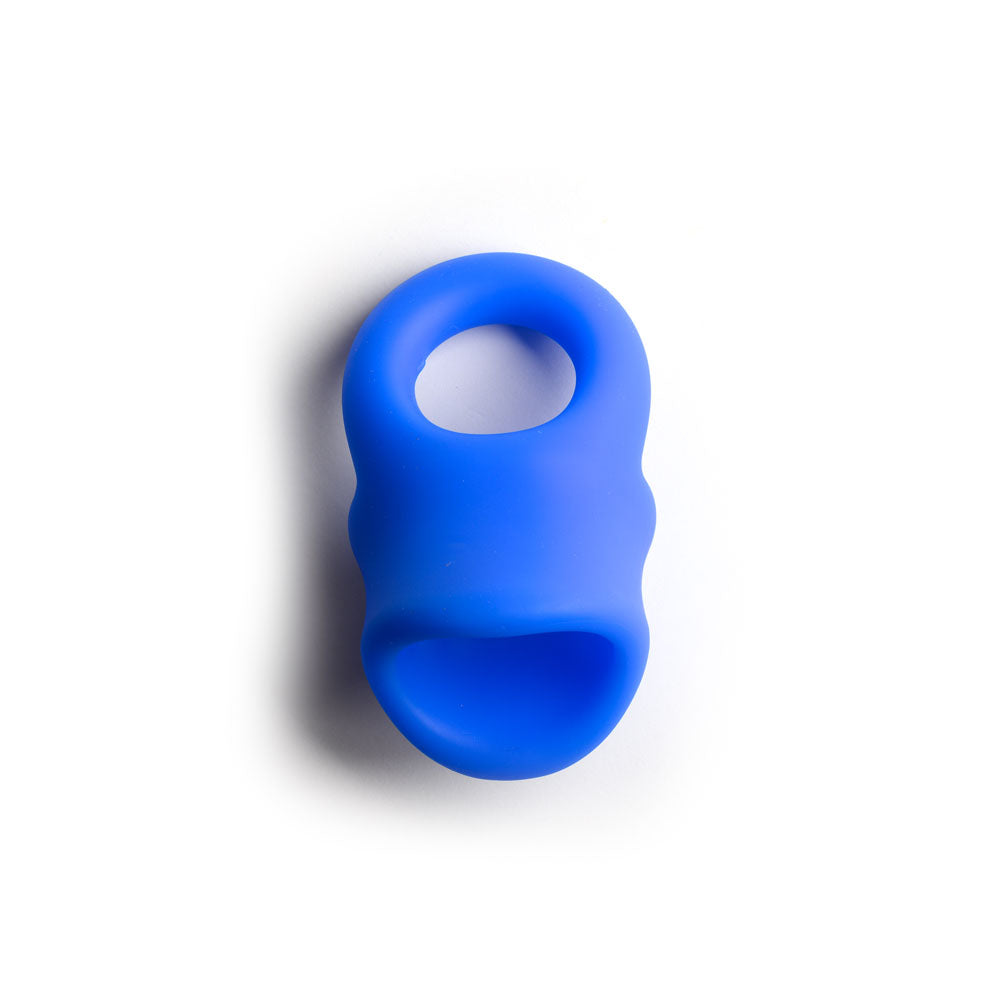 Sport Fucker Baller Silicone Cock Ring - Blue