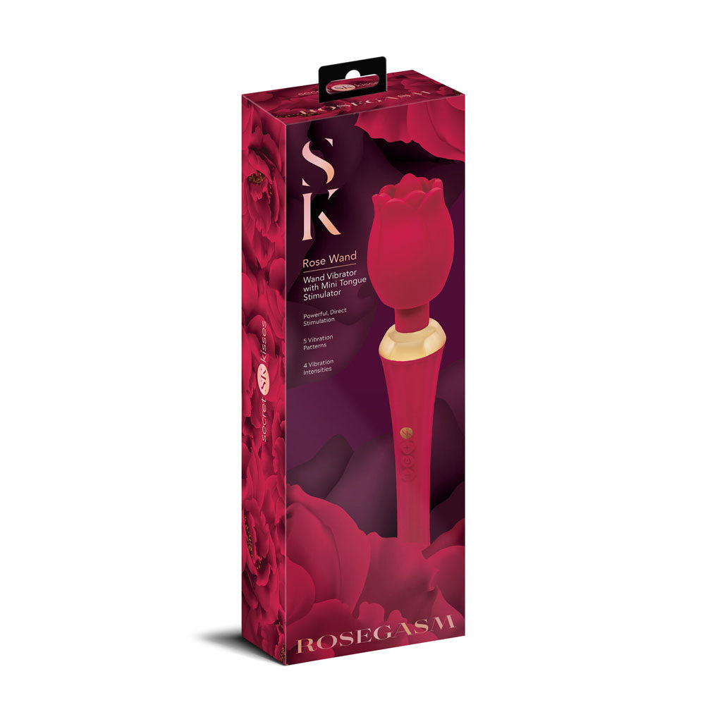 Secret Kisses Rosegasm Rose Wand Vibrator