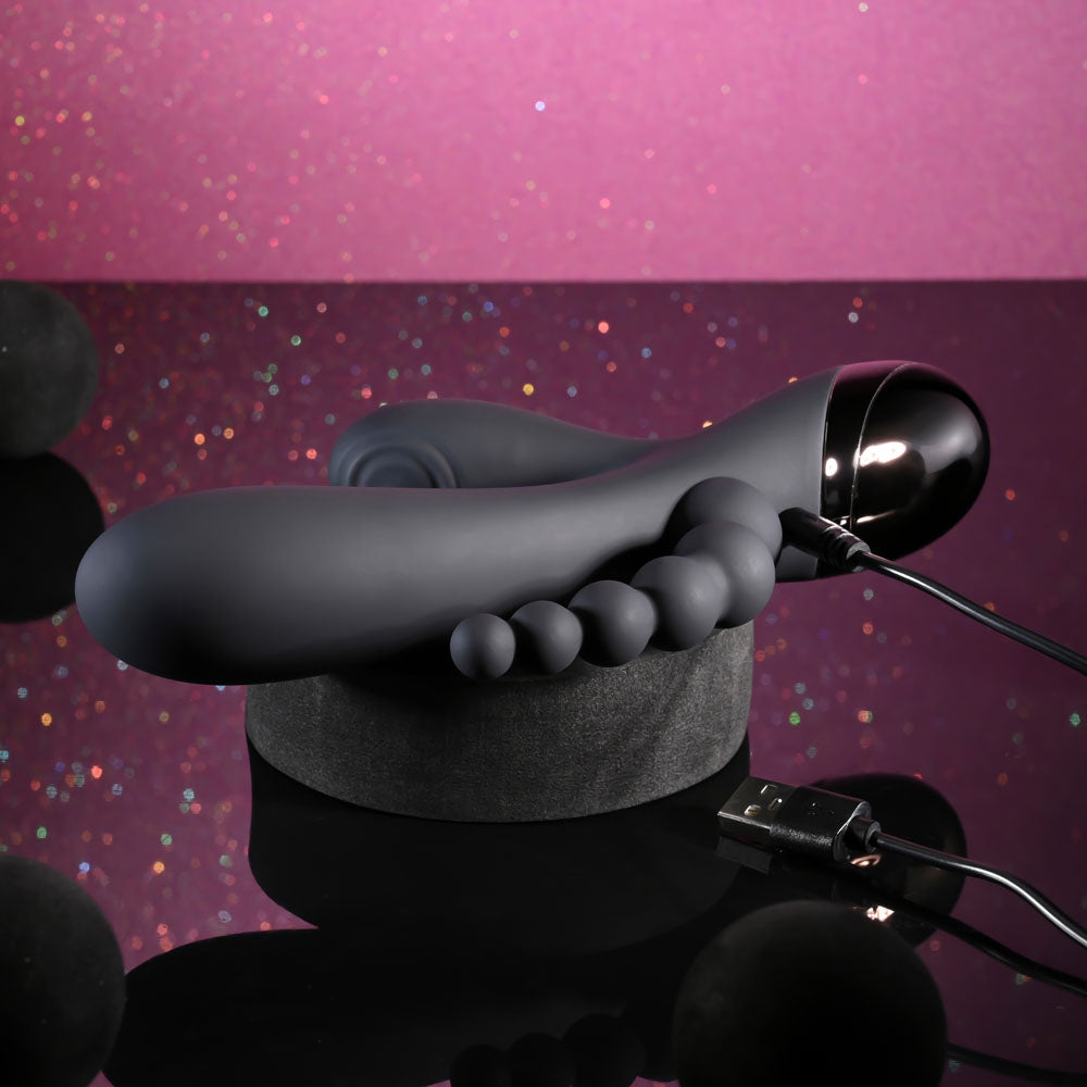 Selopa TRIPLE ACES Triple Stimulator Vibrator - Black 19.7 cm USB Rechargeable