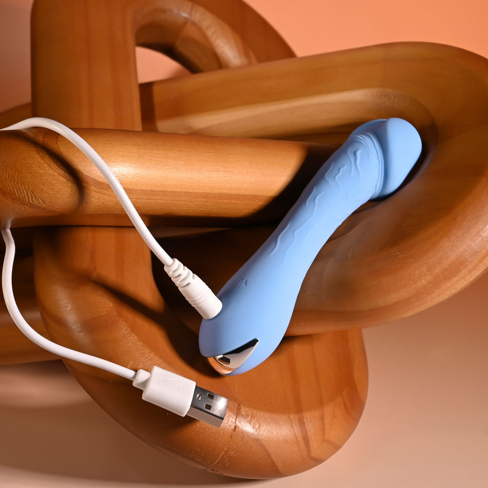 Selopa DAINTY DICK Mini Vibrator - Baby Blue 11.9 cm USB Rechargeable