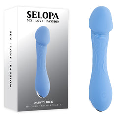 Selopa DAINTY DICK Mini Vibrator - Baby Blue 11.9 cm USB Rechargeable