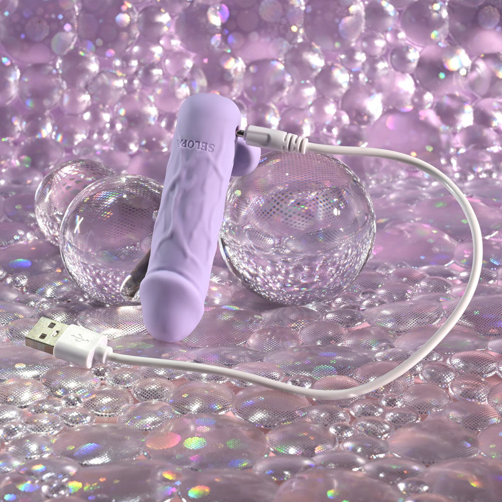 Selopa BALLSY BULLET VIBRATOR - Purple 9.2 cm USB Rechargeable Bullet