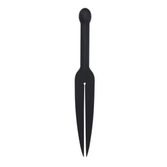 EDGE Silicone Tawse - Black Silicone Tawse Whip with Insertable Handle